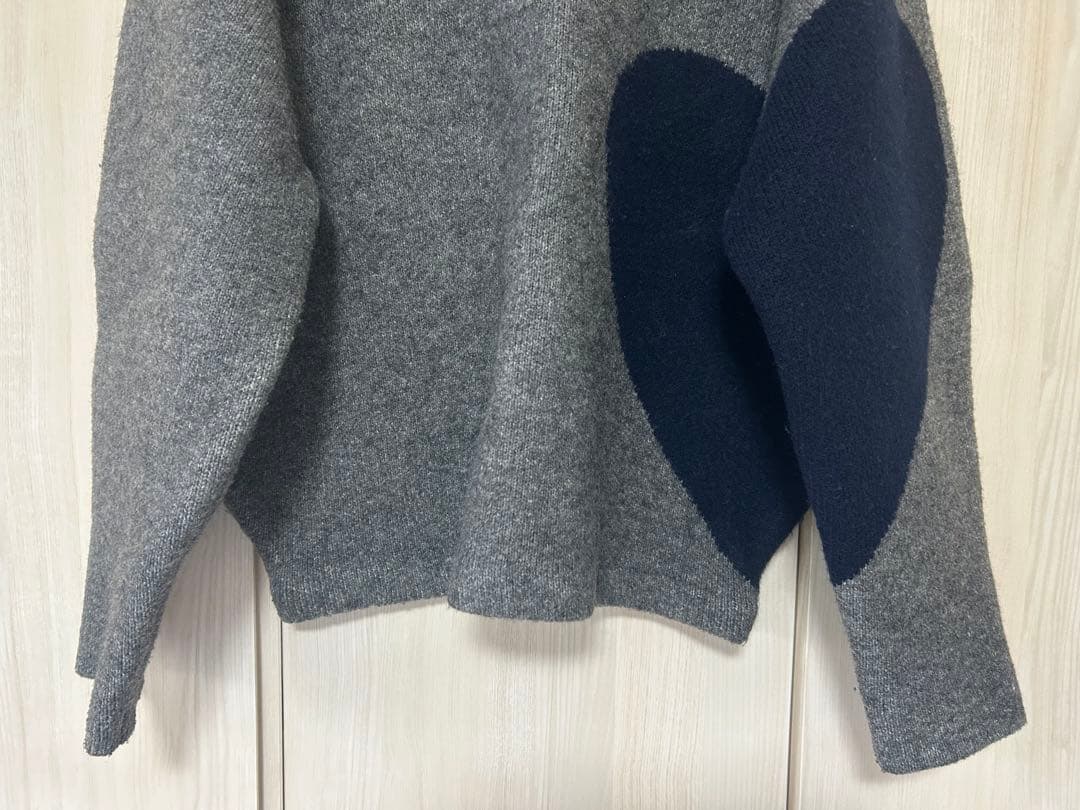 【美品】NKNIT グレー ハートデザイン セーター