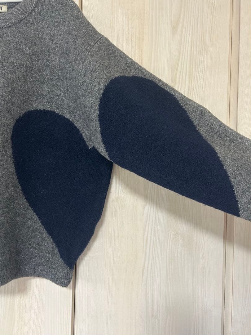 【美品】NKNIT グレー ハートデザイン セーター