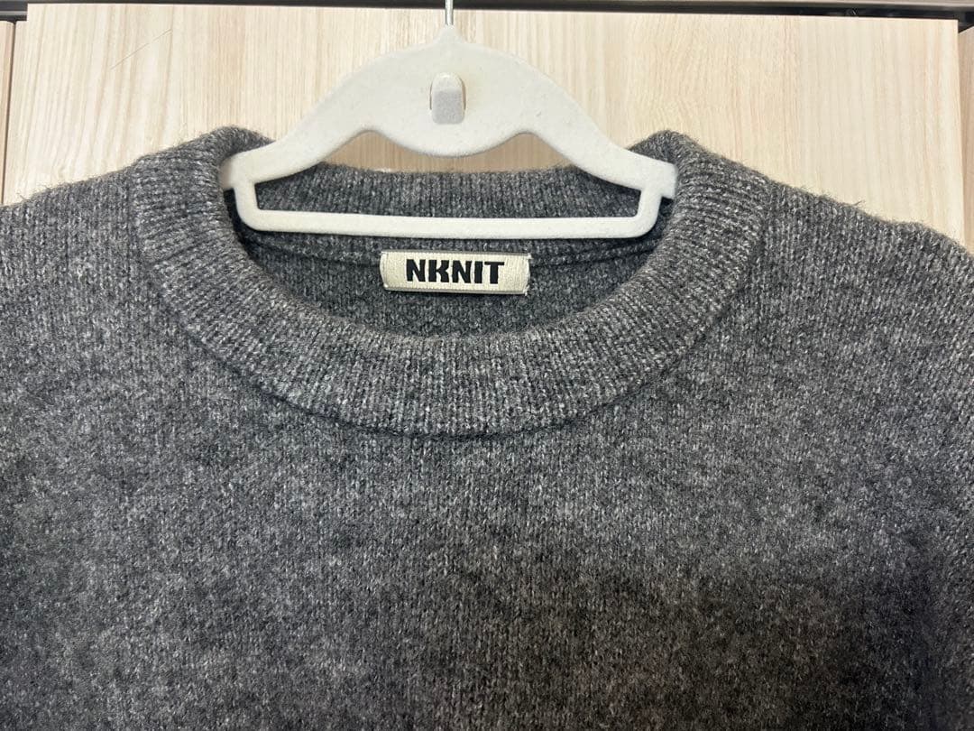 【美品】NKNIT グレー ハートデザイン セーター