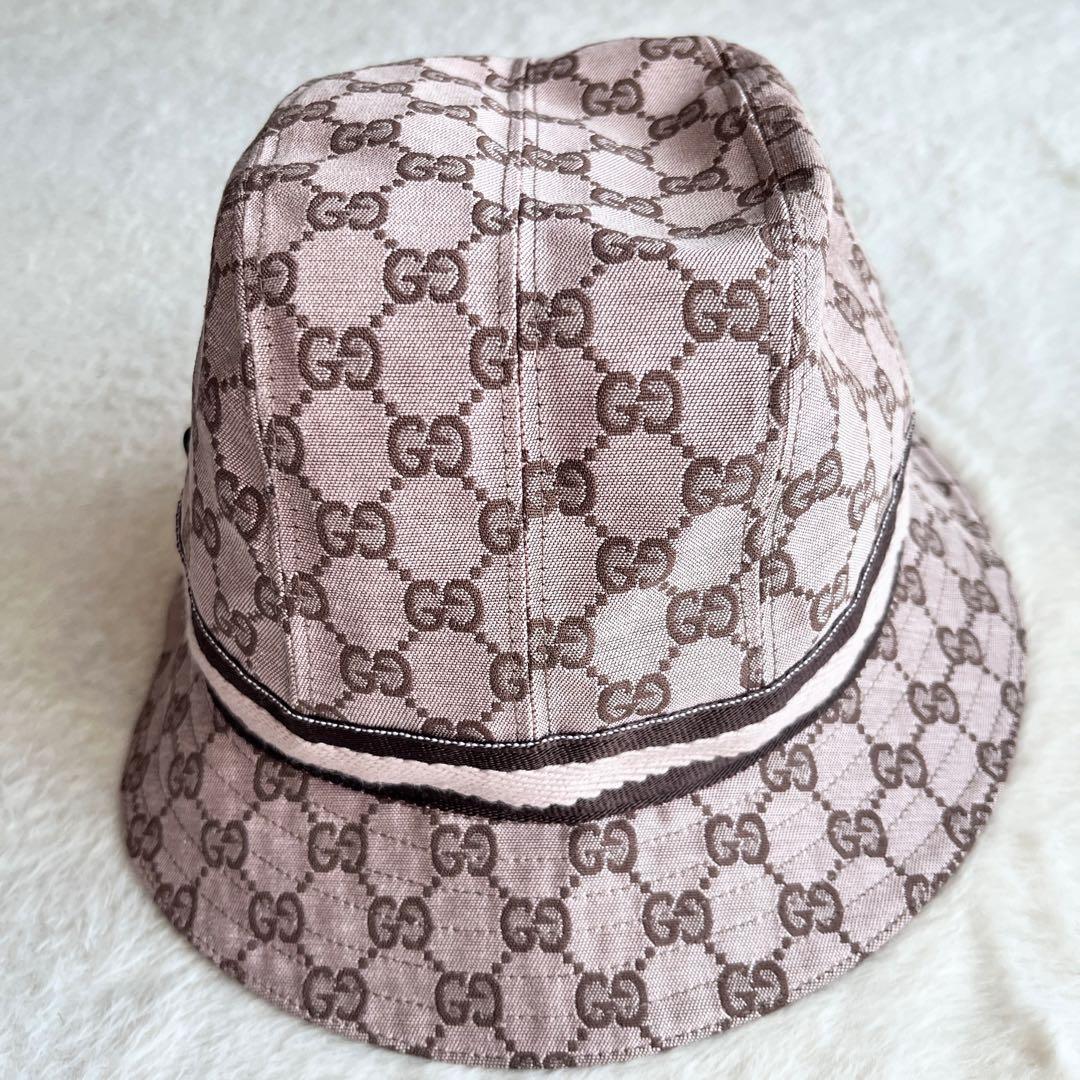 美品✨GUCCI グッチ バケットハット 帽子 GG ロゴ