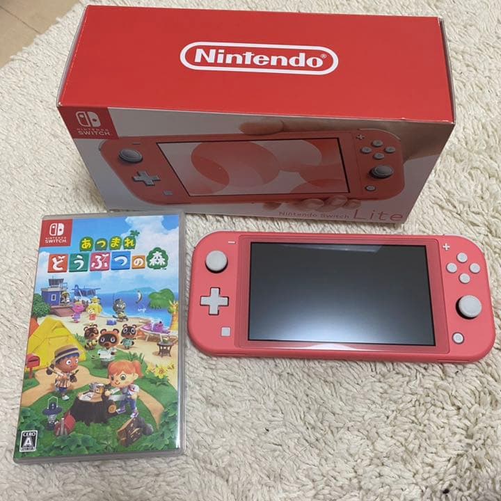 お値下げ中‼️【正規品】任天堂スイッチライト　コーラル　あつ森　ソフト