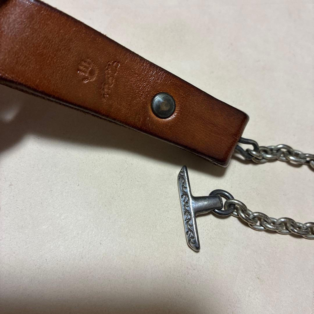 MOTO OLD ウォレットチェーン　純金×純銀コンチョ　本池秀夫