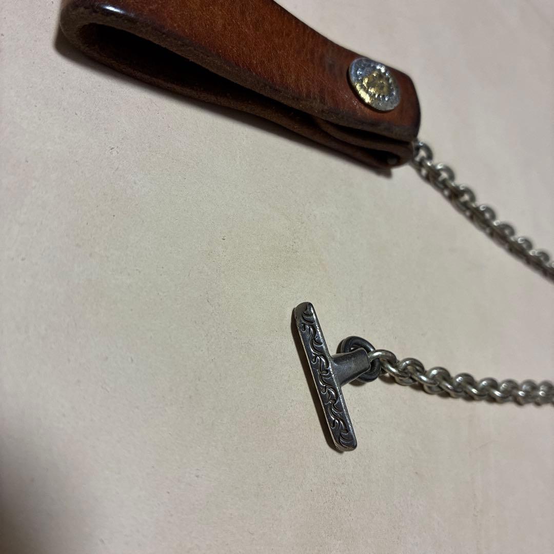 MOTO OLD ウォレットチェーン　純金×純銀コンチョ　本池秀夫