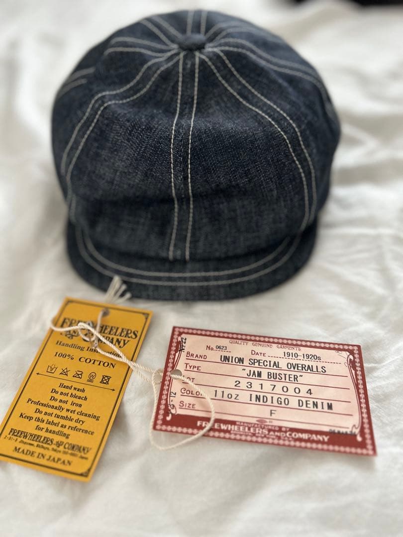 新品未使用　FREEWHEELERS デニム　ジャムバスター　キャスケット
