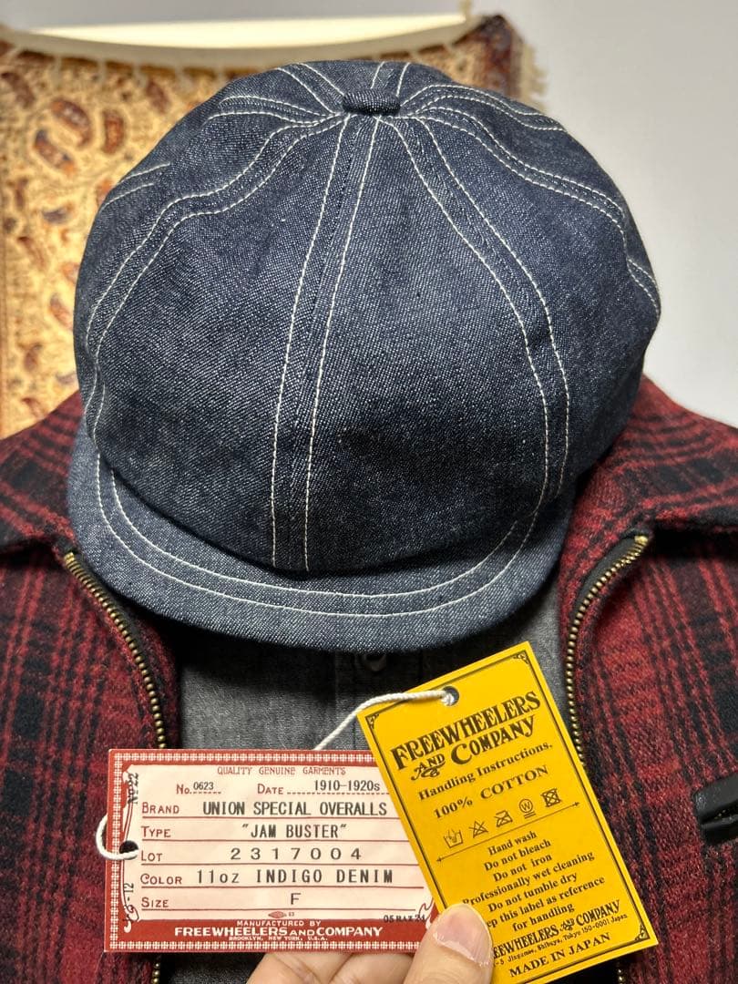 新品未使用　FREEWHEELERS デニム　ジャムバスター　キャスケット