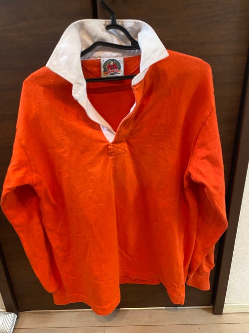 BARBARIAN バーバリアン　ラガー　ラグビーシャツ S オレンジ　カナダ製