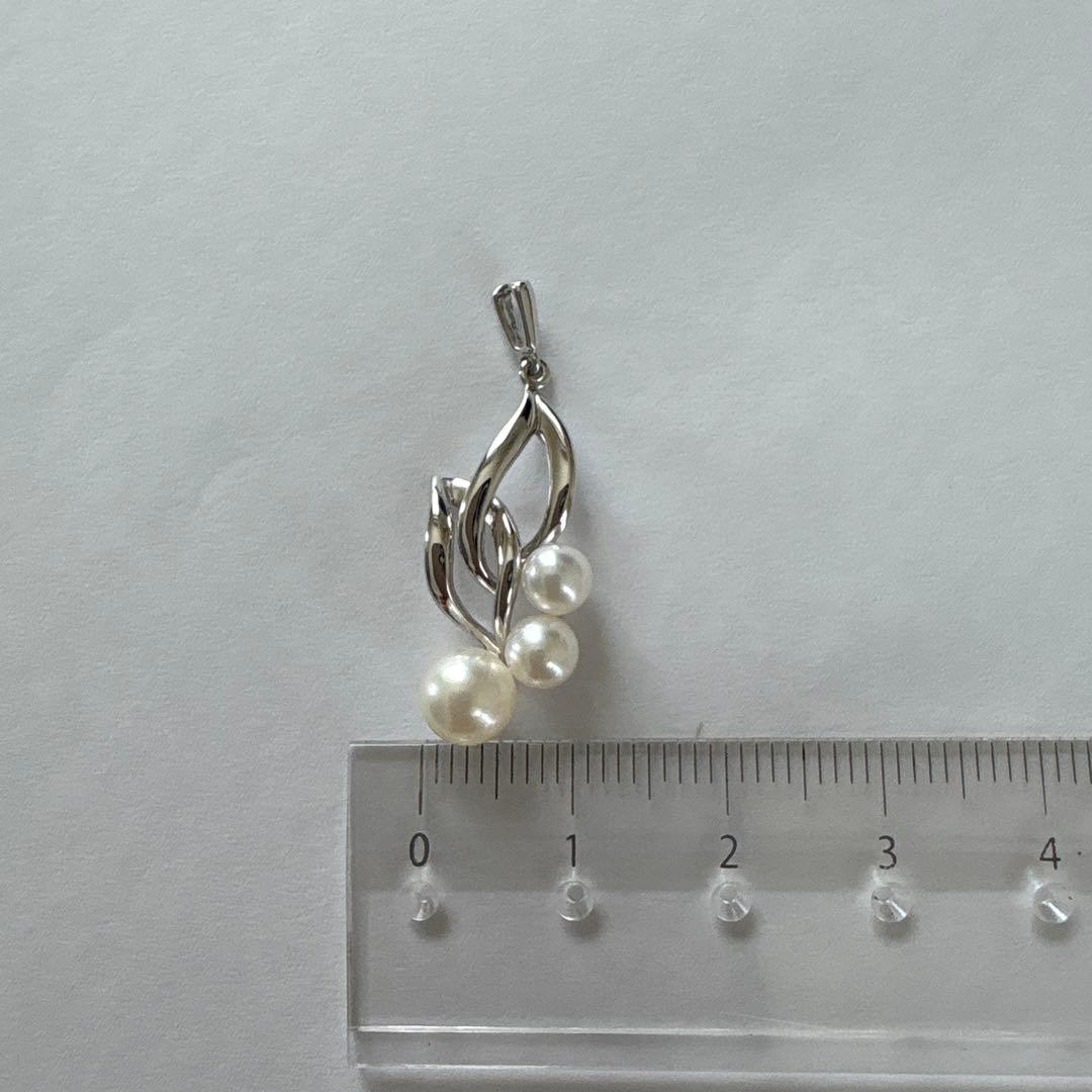 シルバーリーフモチーフパールチャーム