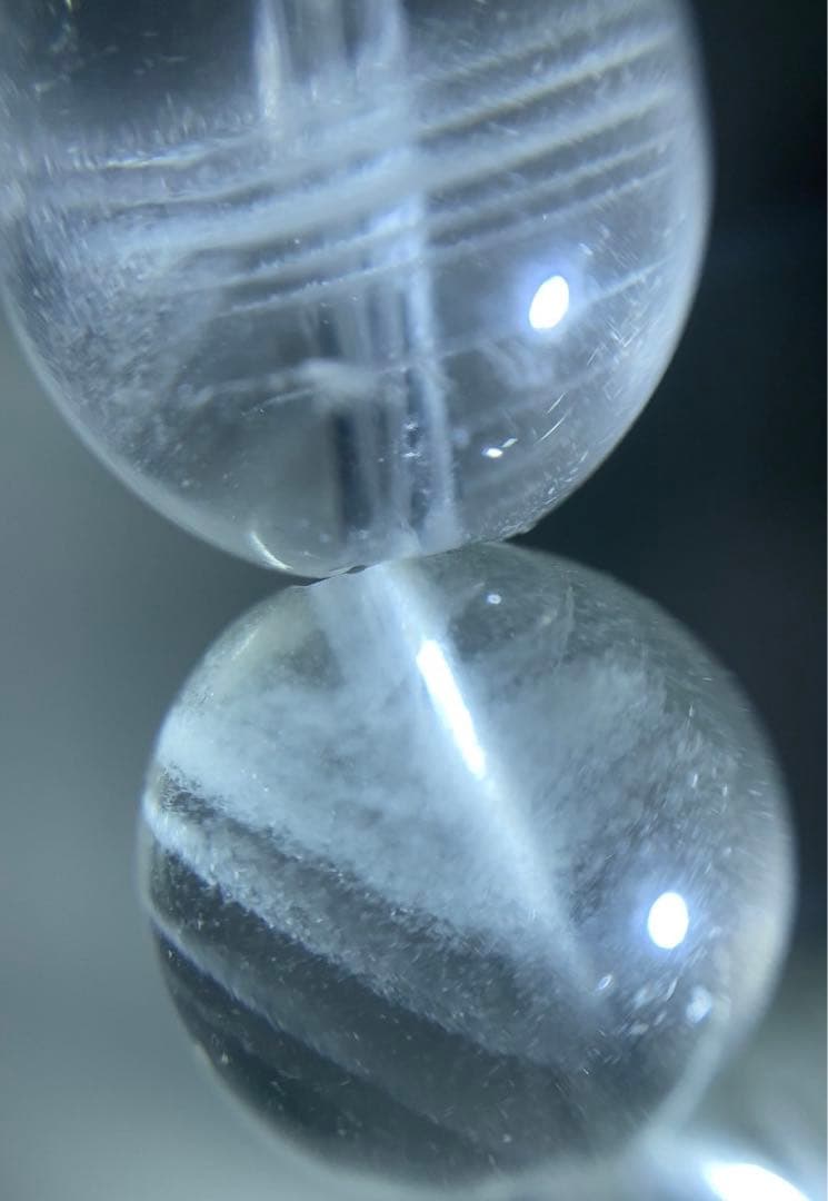 ★maxim★ ホワイト千層ファントム水晶　ブレスレット