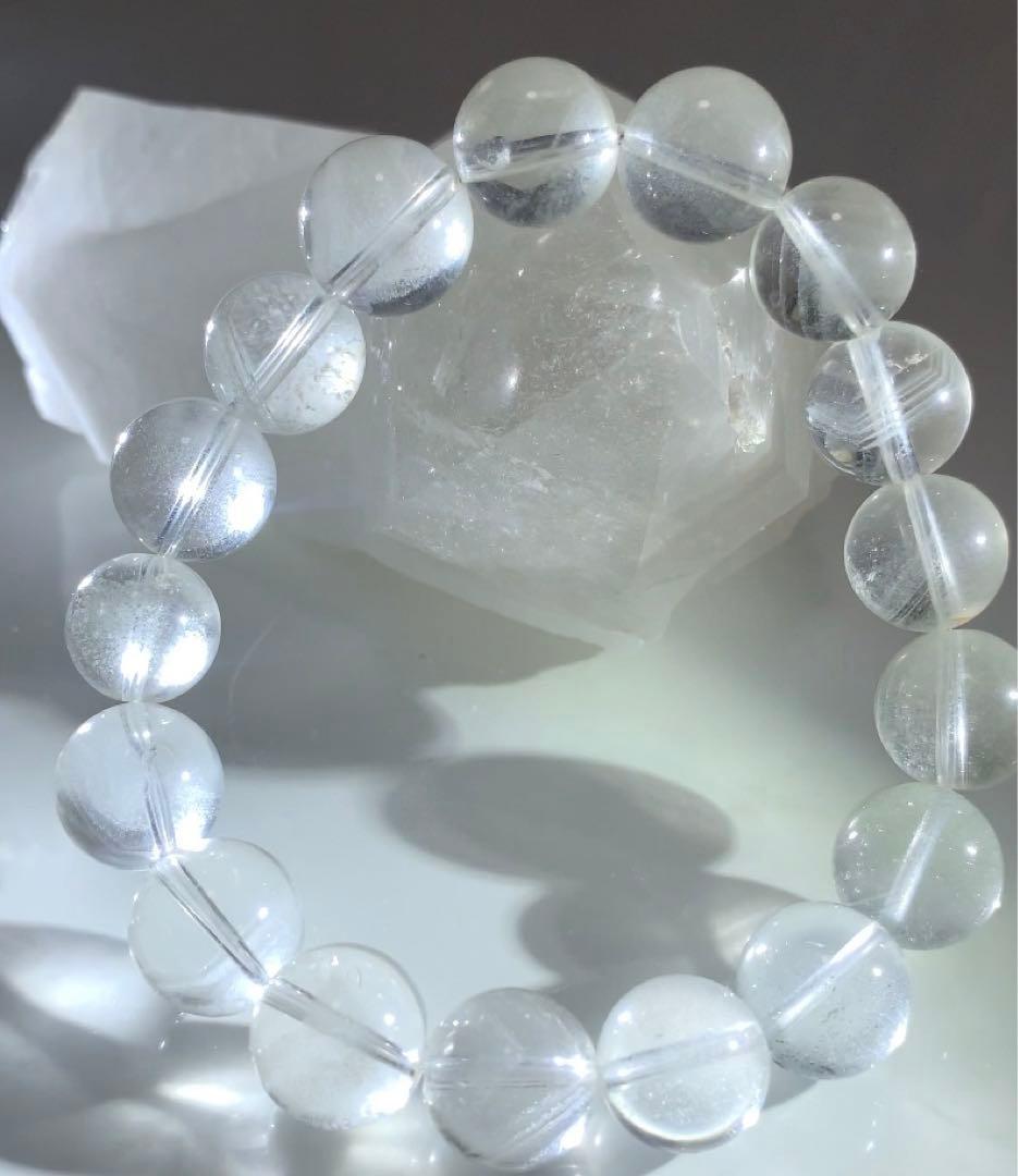 ★maxim★ ホワイト千層ファントム水晶　ブレスレット