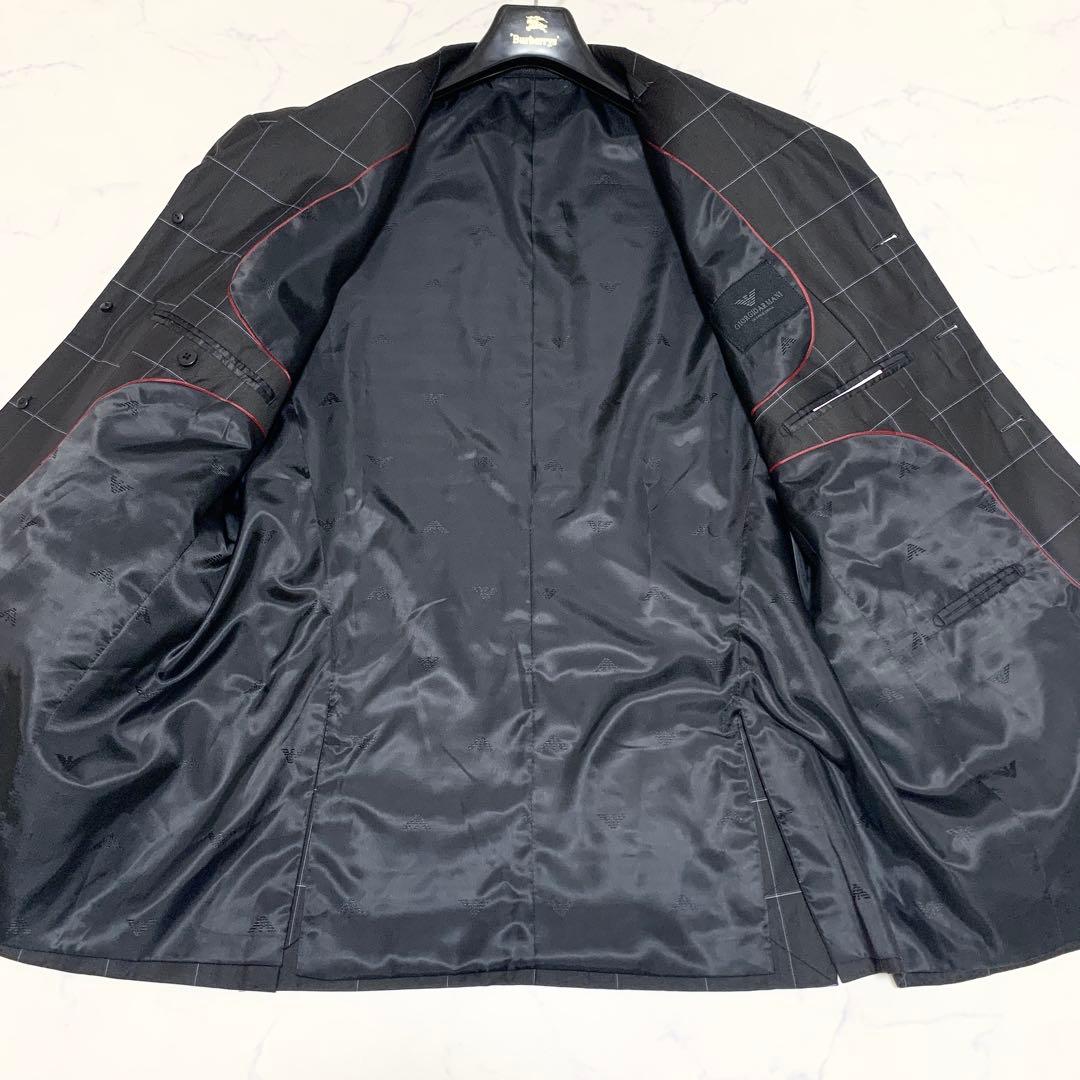 【美品】ジョルジオアルマーニ　ウィンドウペンチェック柄　セットアップ　スーツ