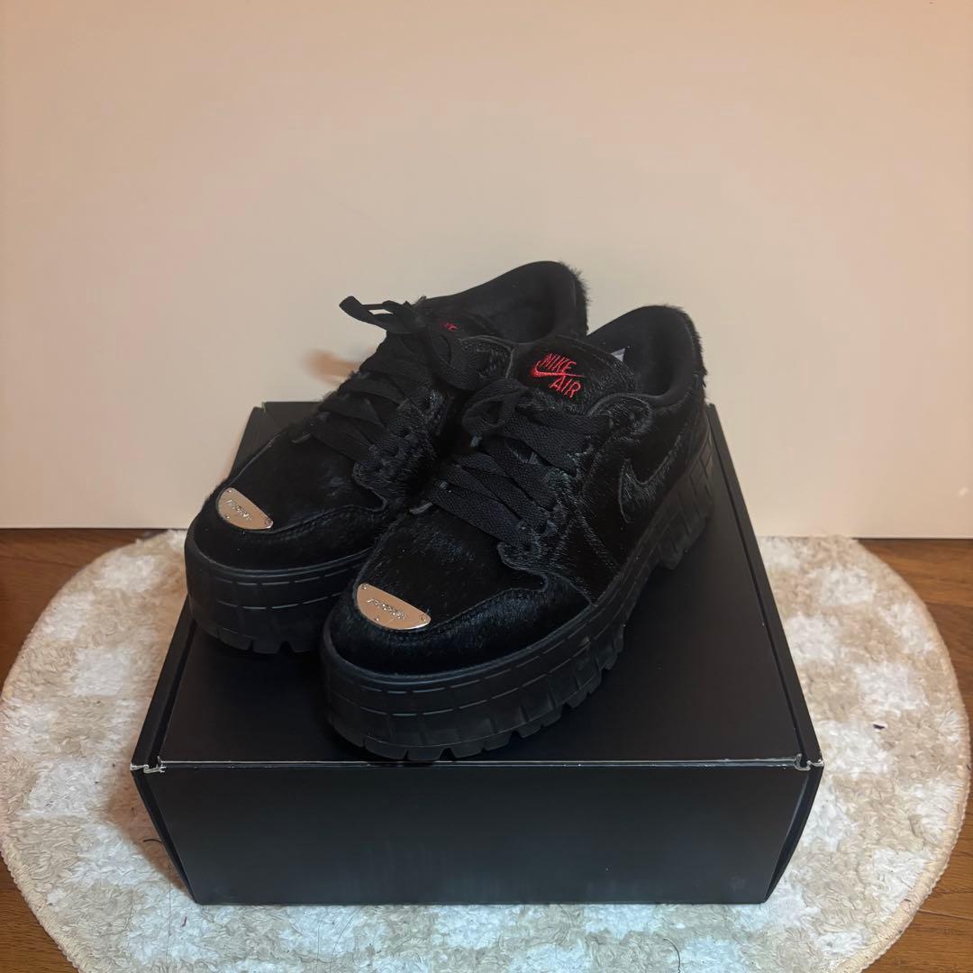 靴 Nike Air Jordan 1 Brooklyn Low \"Black\"