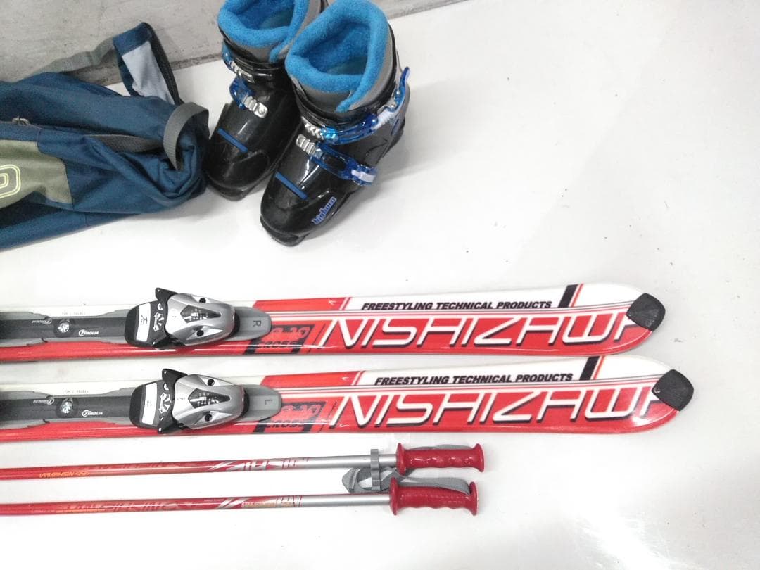 ジュニアスキー4点セット ニシザワ 130cm BIGHORN 22.0cm