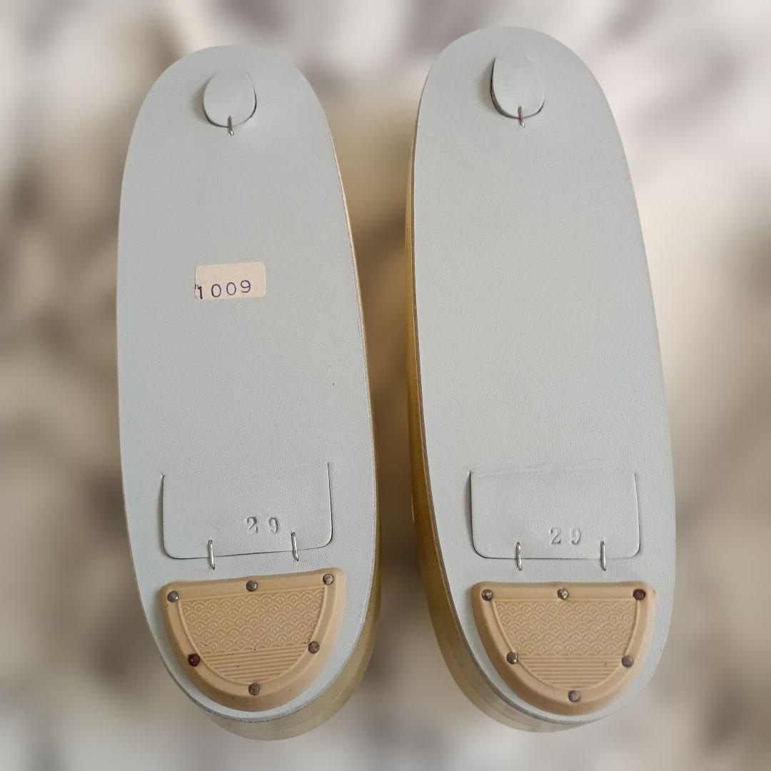 ★(新品未使用・美麗)礼装用ゴールド 本皮製　草履 バッグ セット 20