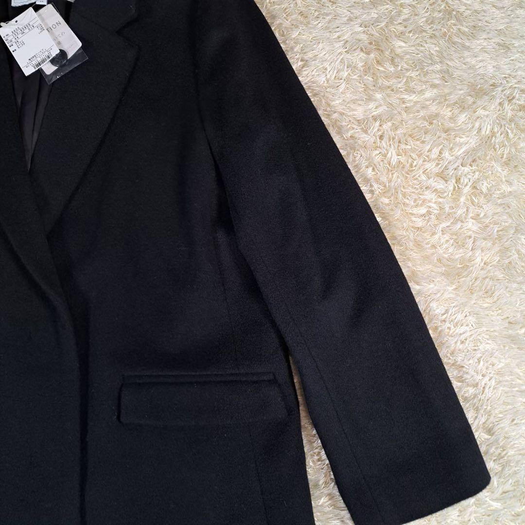 未使用品　アンタイトル　22AW カシミヤ混 チェスターコート　ブラック