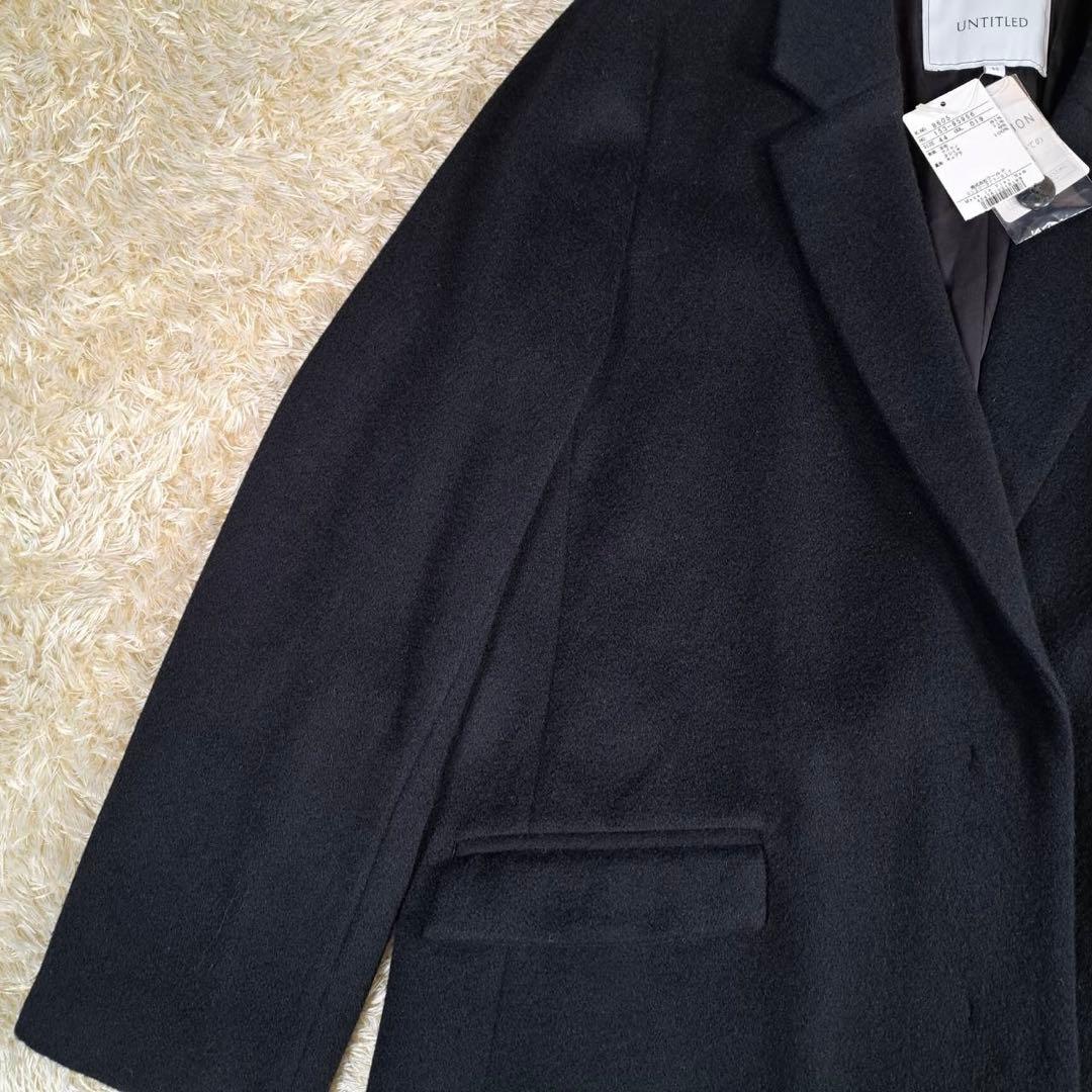 未使用品　アンタイトル　22AW カシミヤ混 チェスターコート　ブラック