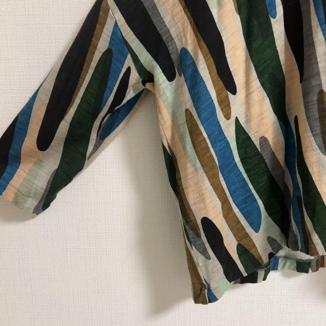 【美品】minä perhonen waterfall 7分袖ウールカットソー