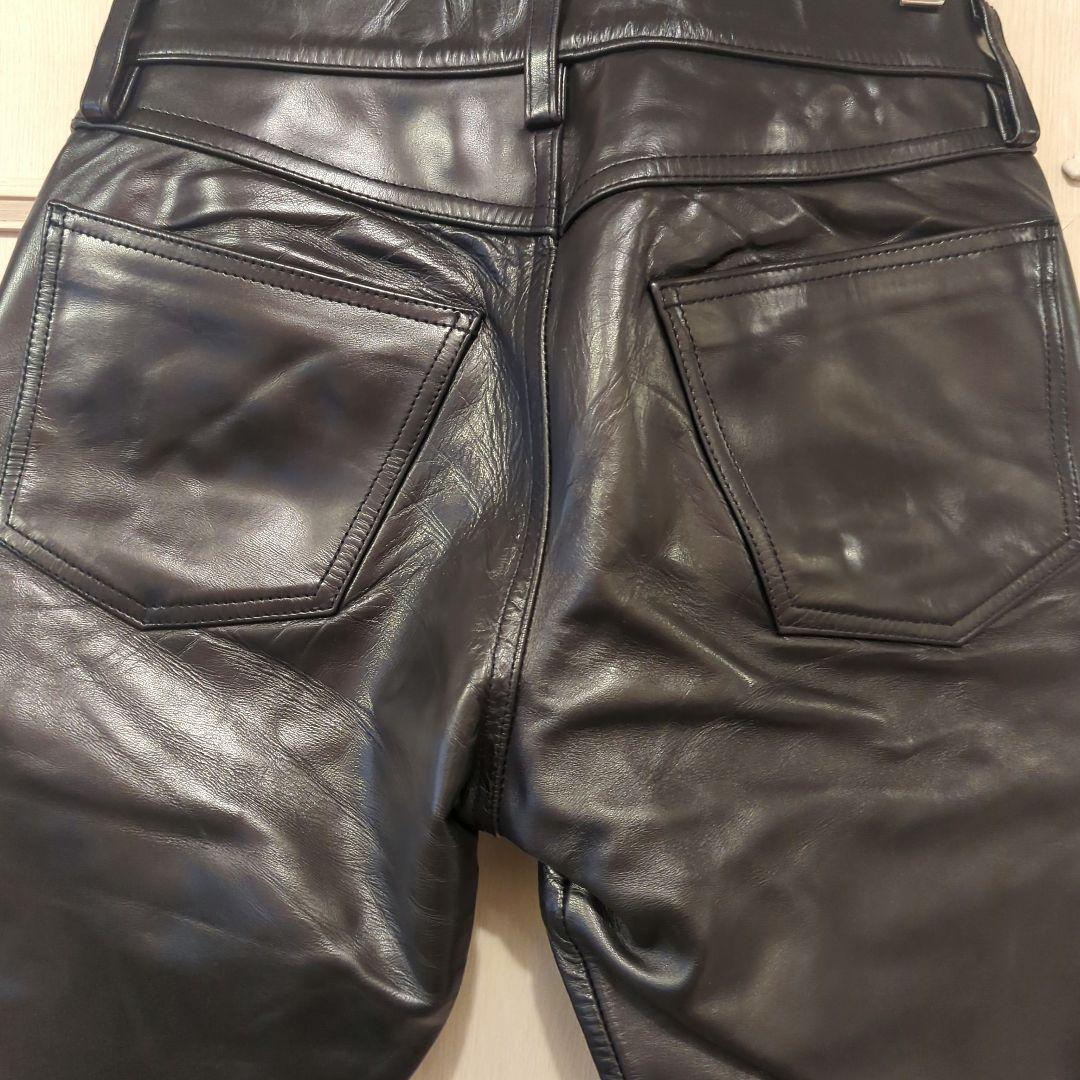 JOHNBULL HIDE-STUFF 馬革パンツ 黒 30 ロック系 バイク系