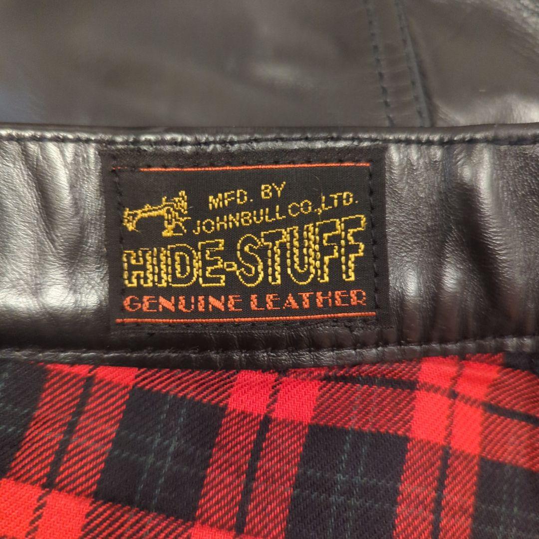 JOHNBULL HIDE-STUFF 馬革パンツ 黒 30 ロック系 バイク系