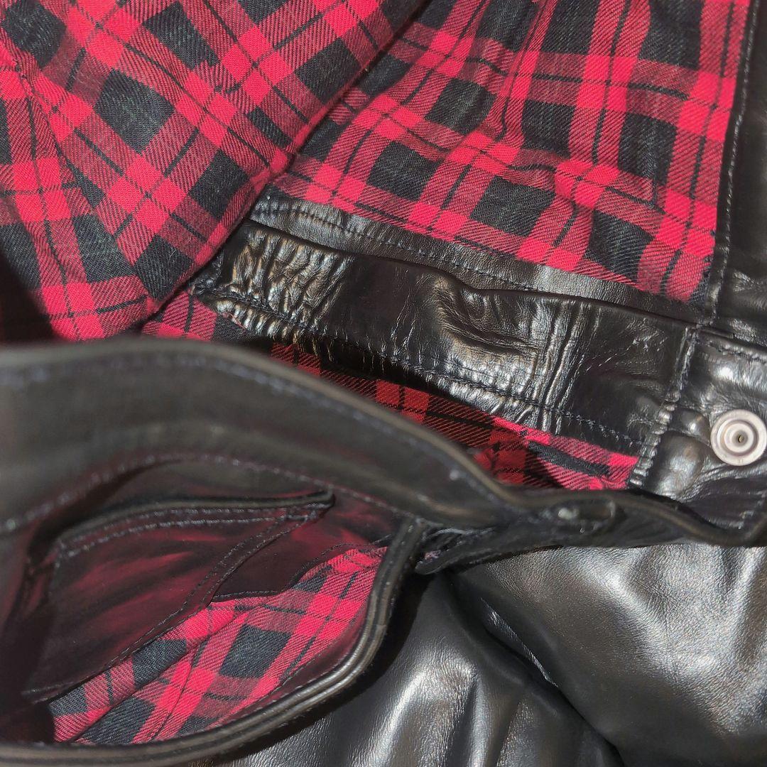 JOHNBULL HIDE-STUFF 馬革パンツ 黒 30 ロック系 バイク系