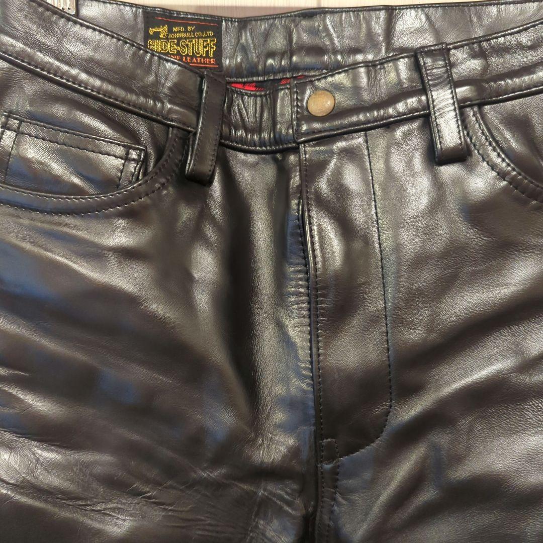 JOHNBULL HIDE-STUFF 馬革パンツ 黒 30 ロック系 バイク系