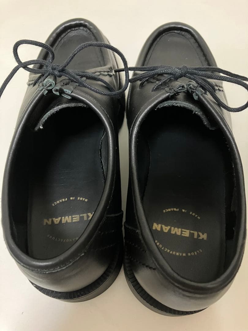 KLEMANクレマン モカシンブーツ ブラック サイズ40