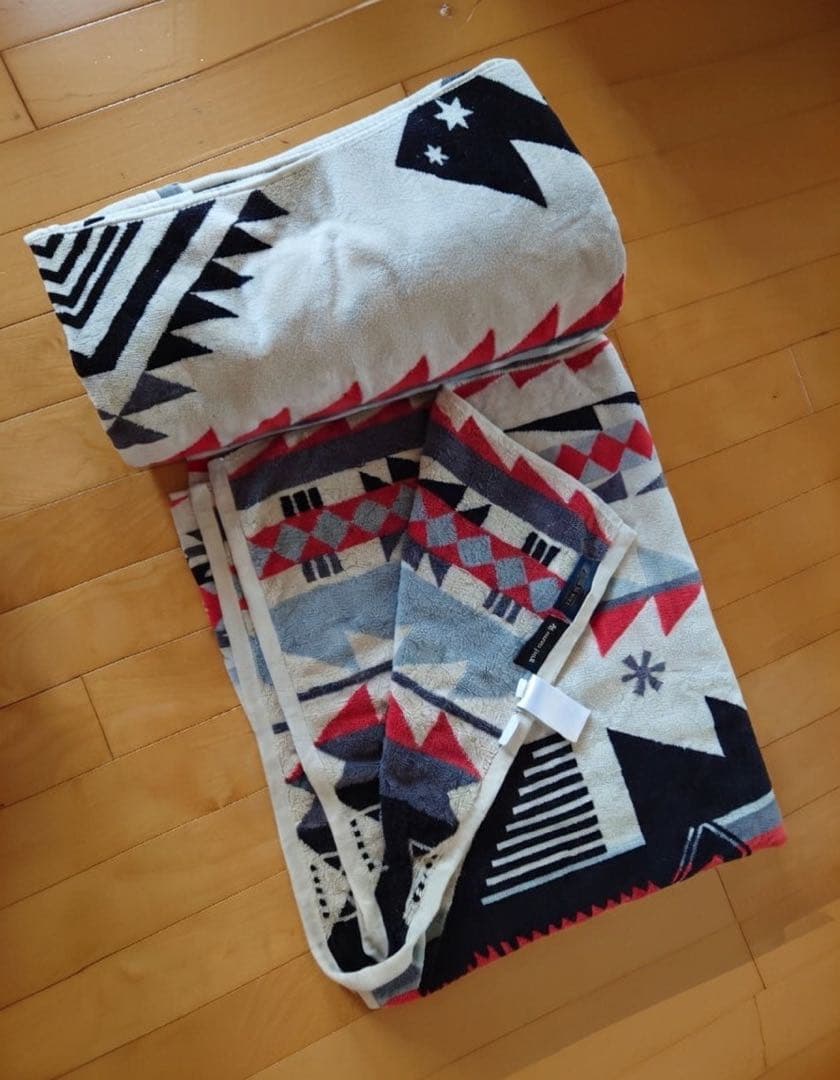 『大人気』タグ付きスノーピーク&ペンドルトン 大判ブランケット【ベージュ】セット