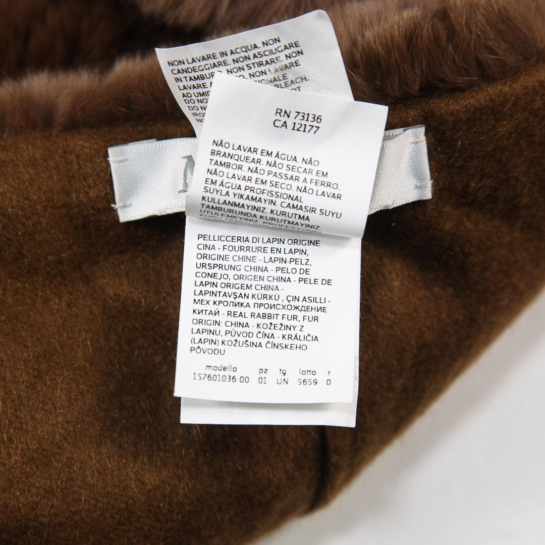 極美品 Max Mara イタリア製 ラビットファー カシミヤストール ブラウン
