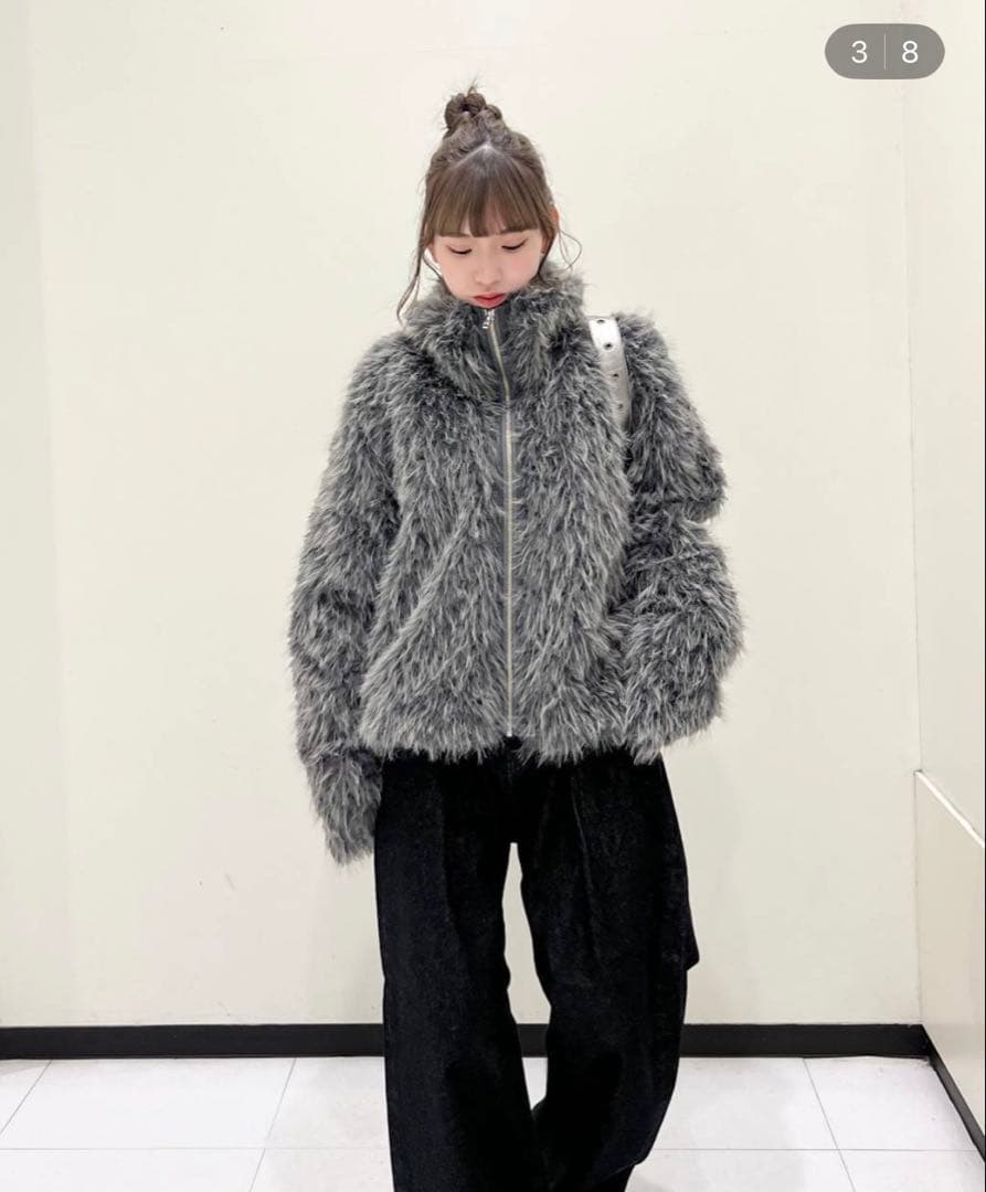 JEANASIS MIXカラーファーブルゾングレー系その他新品未使用タグ付き