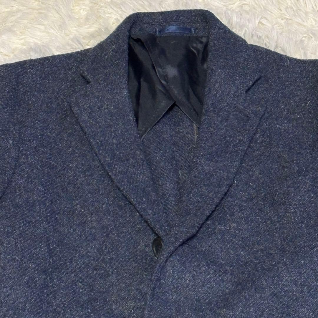 希少色 ハリスツイード　ウールロングコート チェスターコート Lサイズ