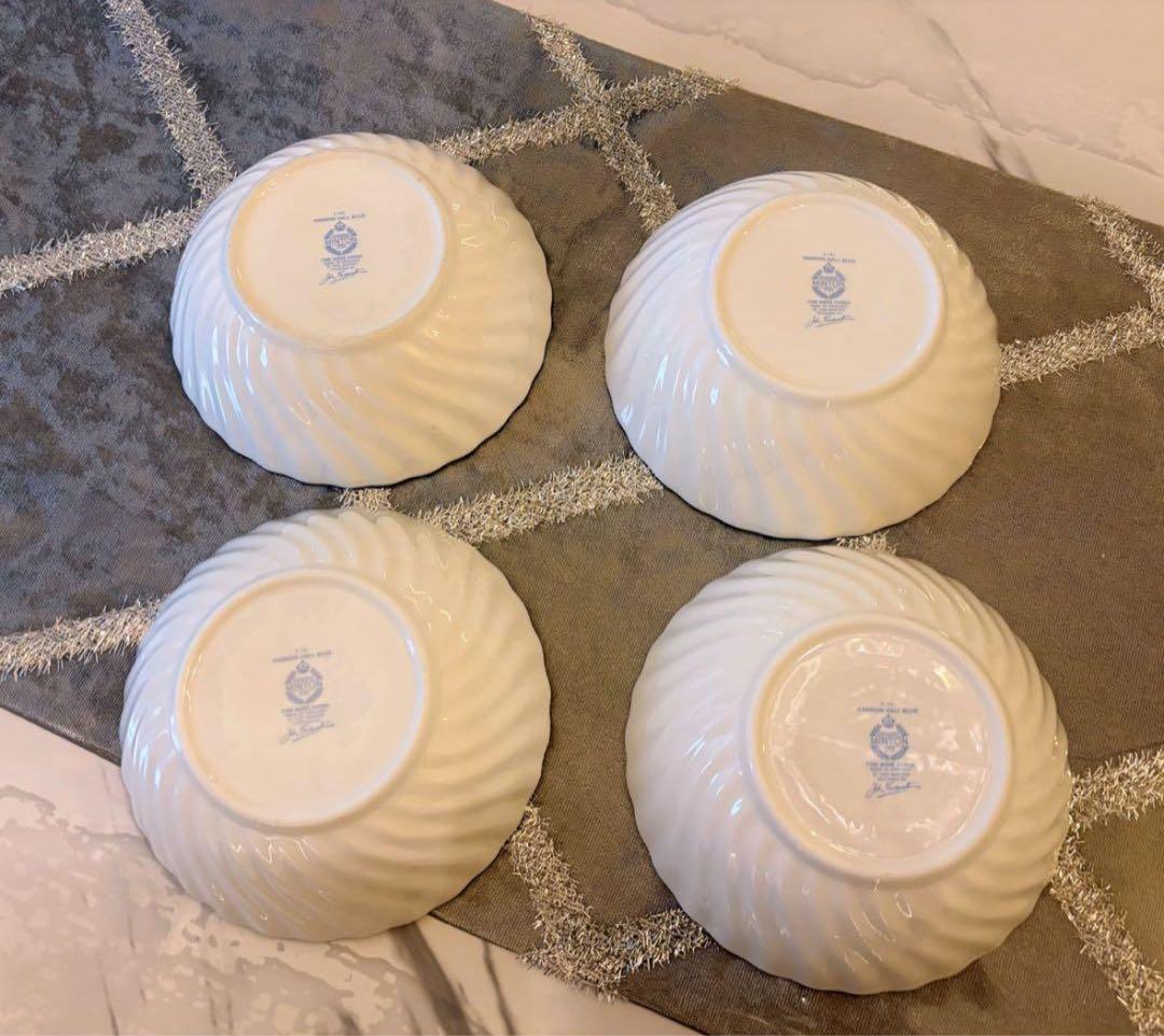 MINTON ミントン ハドンホール ブルー フルーツソーサー各4枚セット