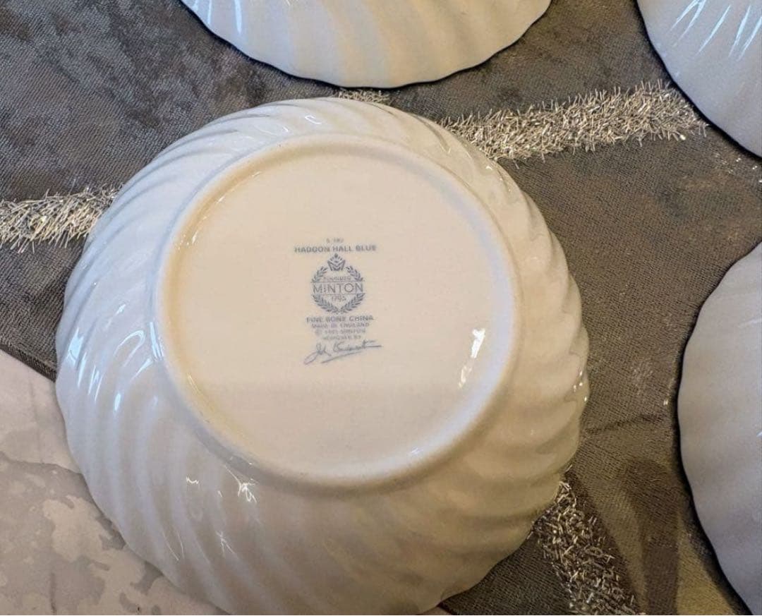 MINTON ミントン ハドンホール ブルー フルーツソーサー各4枚セット