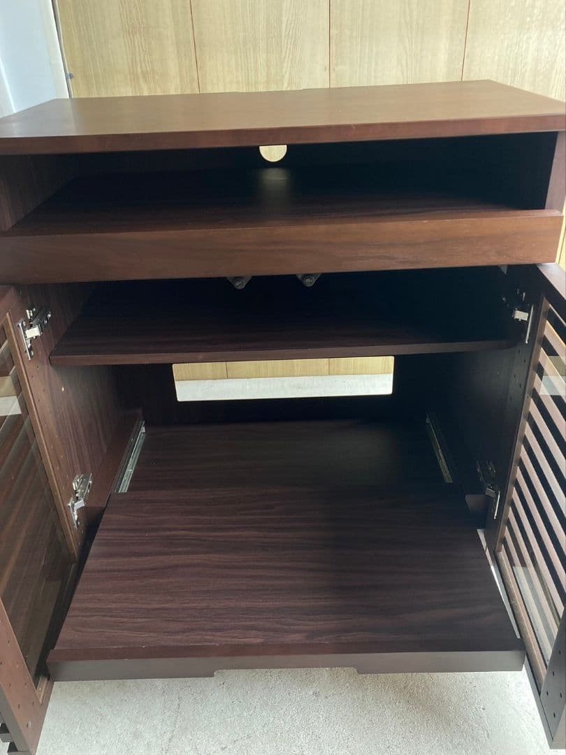 送料込み❗️ディノス【格子 プリンタ収納性 PCデスク】80×80×45(cm)