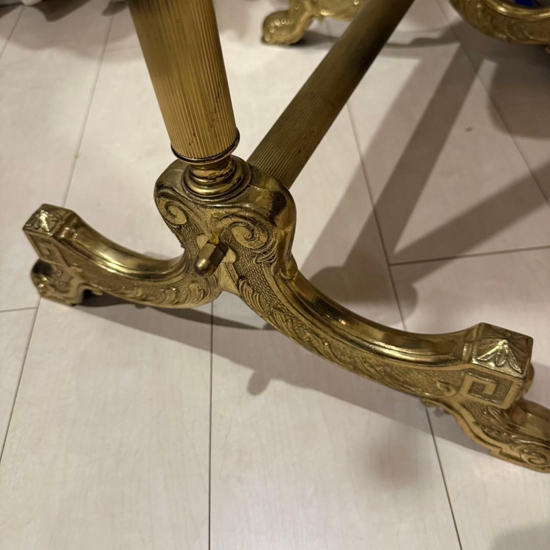 1970年代ヴィンテージ調？真鍮製スタンドミラー