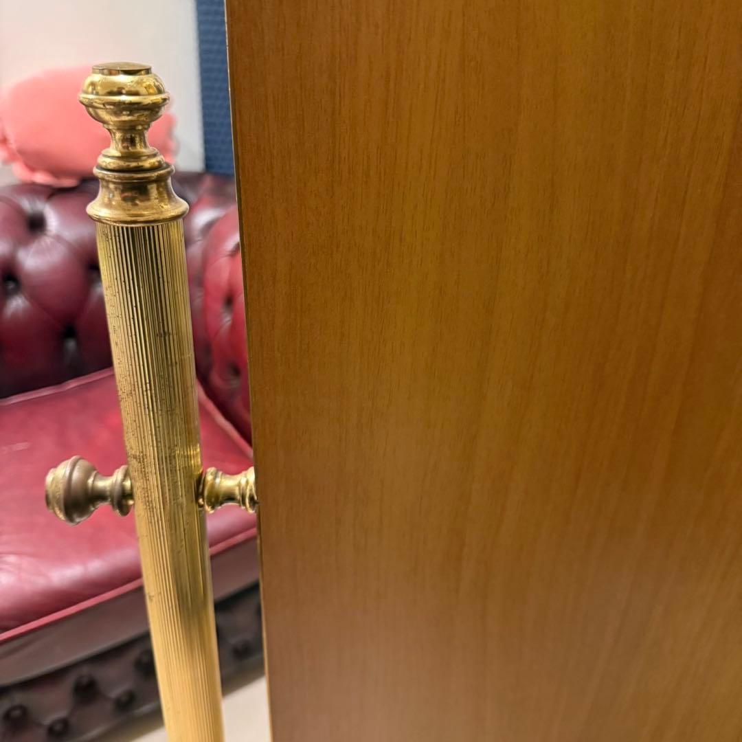 1970年代ヴィンテージ調？真鍮製スタンドミラー