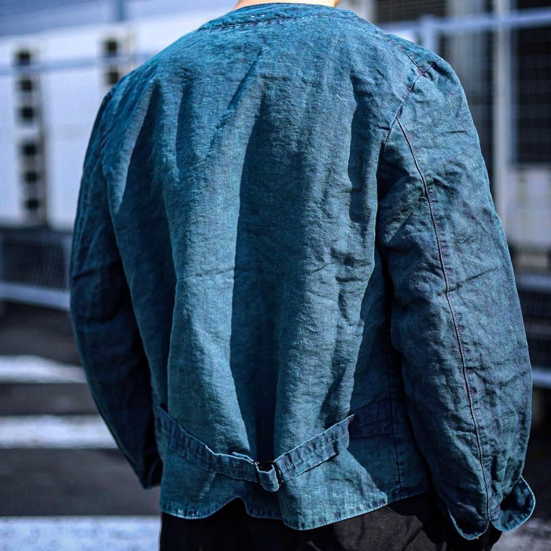 OUTIL ウティVESTE ARDON ブラックインディゴリネン