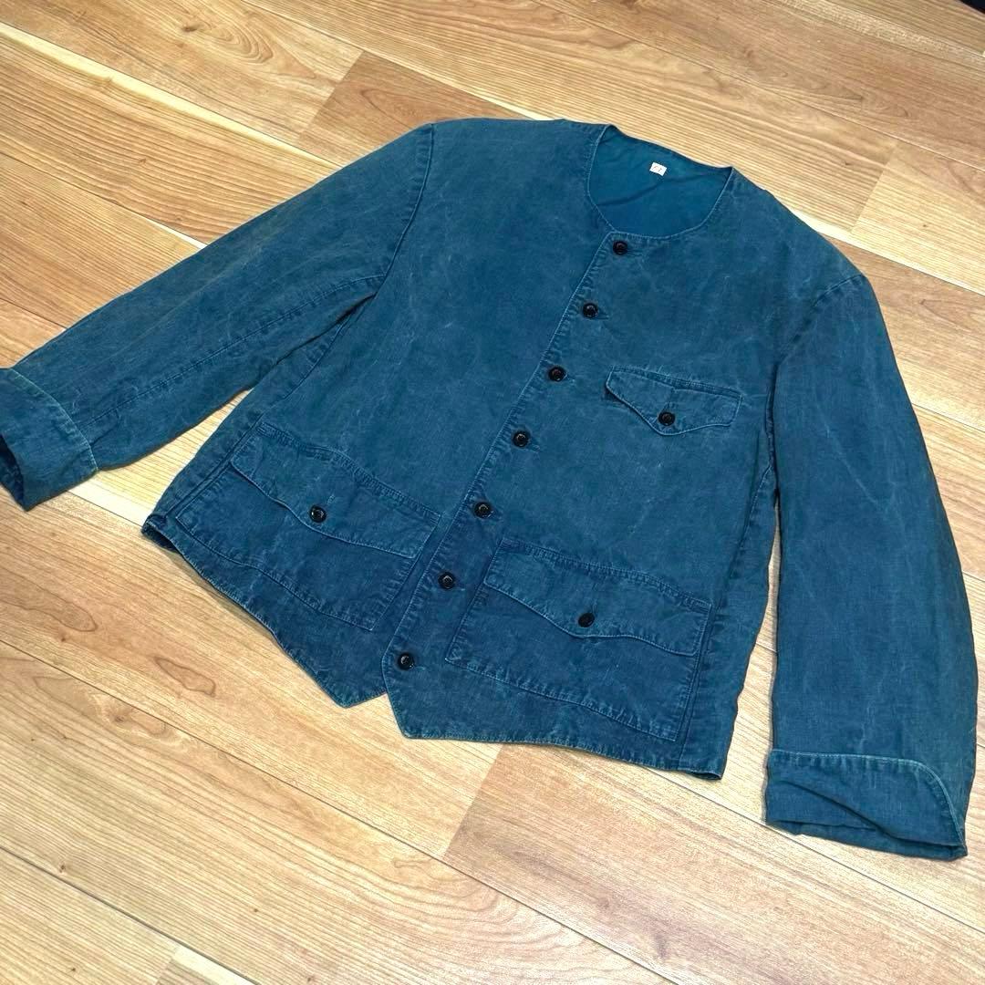 OUTIL ウティVESTE ARDON ブラックインディゴリネン