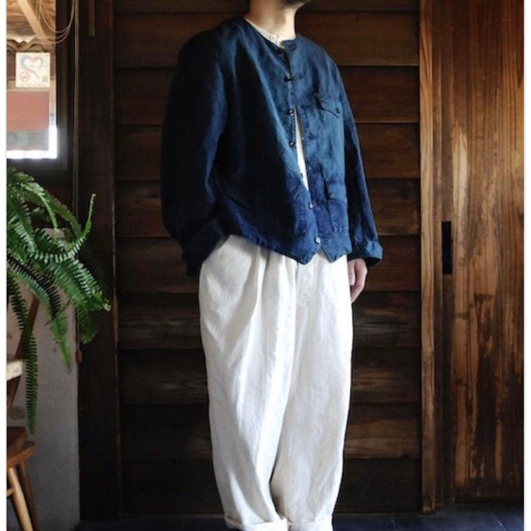 OUTIL ウティVESTE ARDON ブラックインディゴリネン