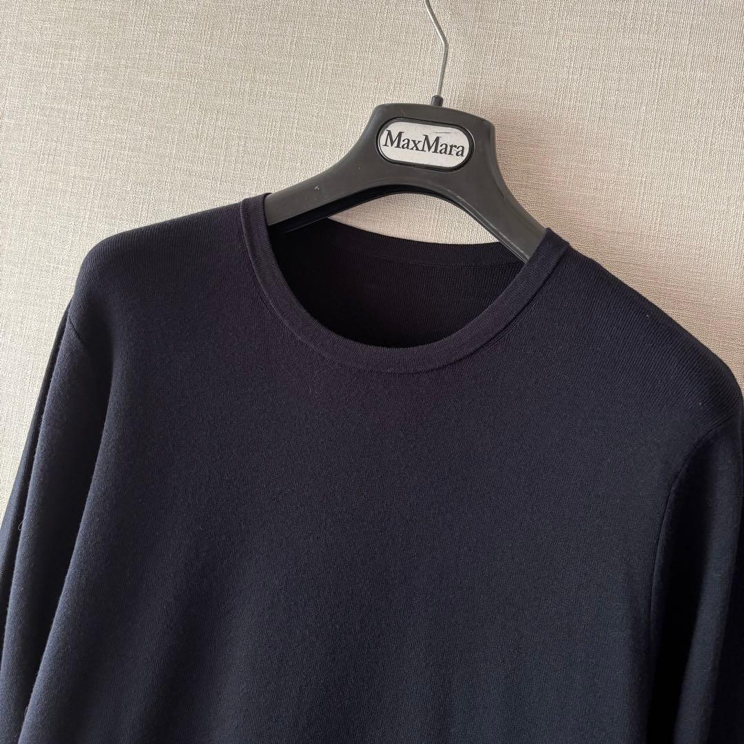 新品✨23区 24AW 滝沢真紀子さん着用ニットコンビワンピース 40ネイビー