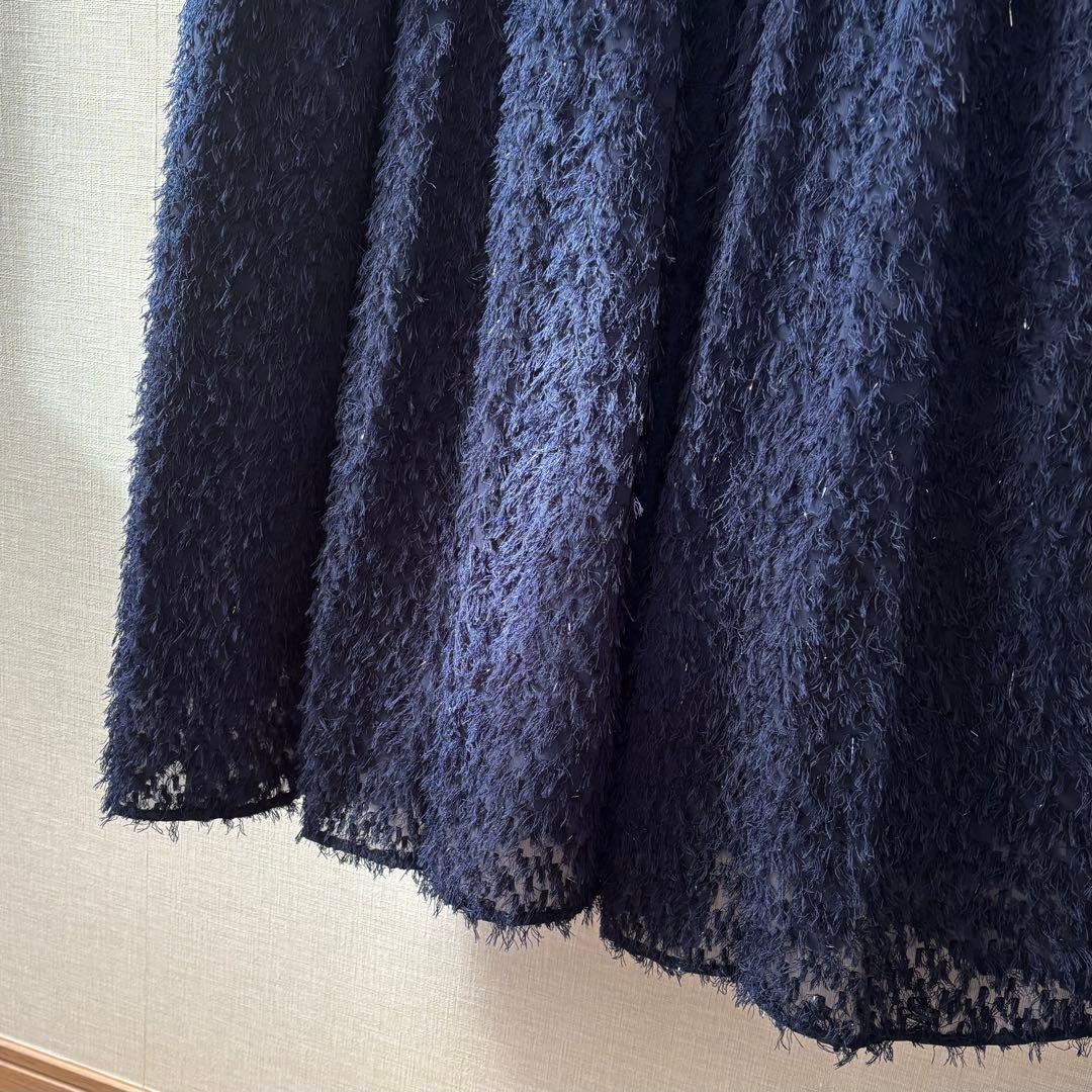 新品✨23区 24AW 滝沢真紀子さん着用ニットコンビワンピース 40ネイビー