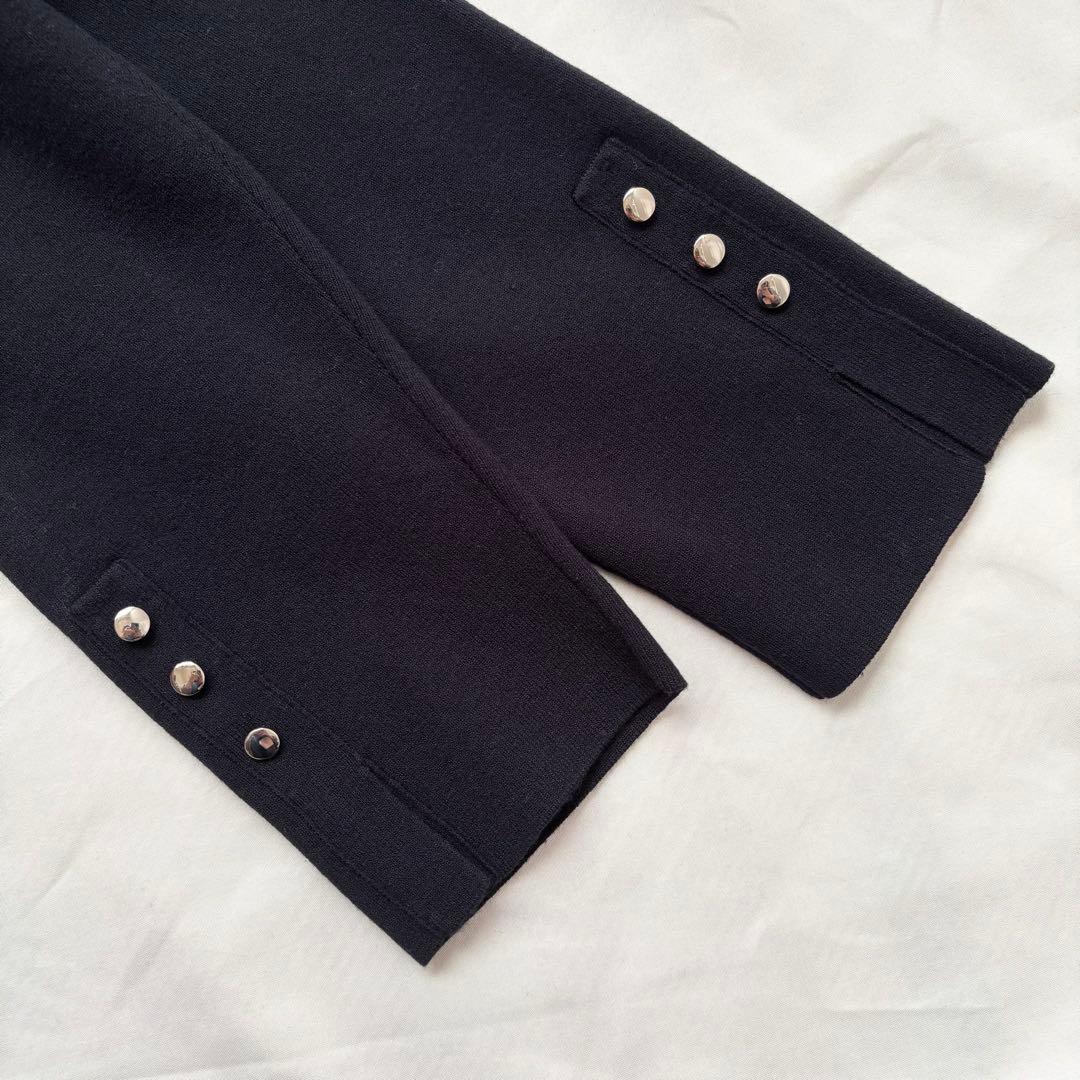 新品✨23区 24AW 滝沢真紀子さん着用ニットコンビワンピース 40ネイビー