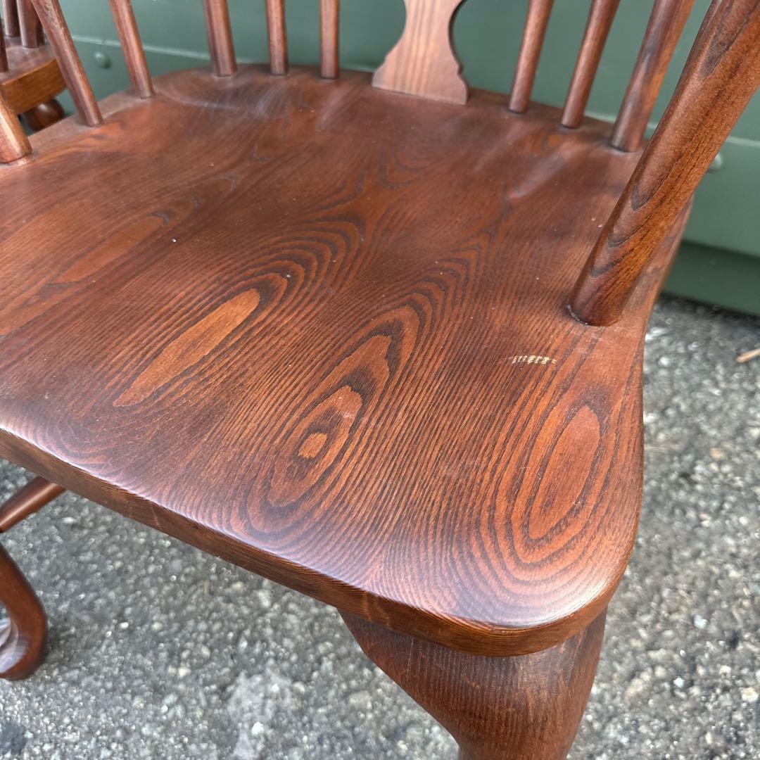 瞬間お値下げ‼️豪邸発掘品‼️木製スピンドルバックチェア アームチェアヴィンテージ