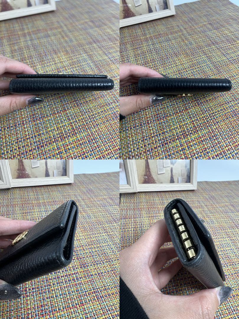 ✨美品✨ GUCCI グッチ　GGマーモント　6連キーケース　ブラックレザー