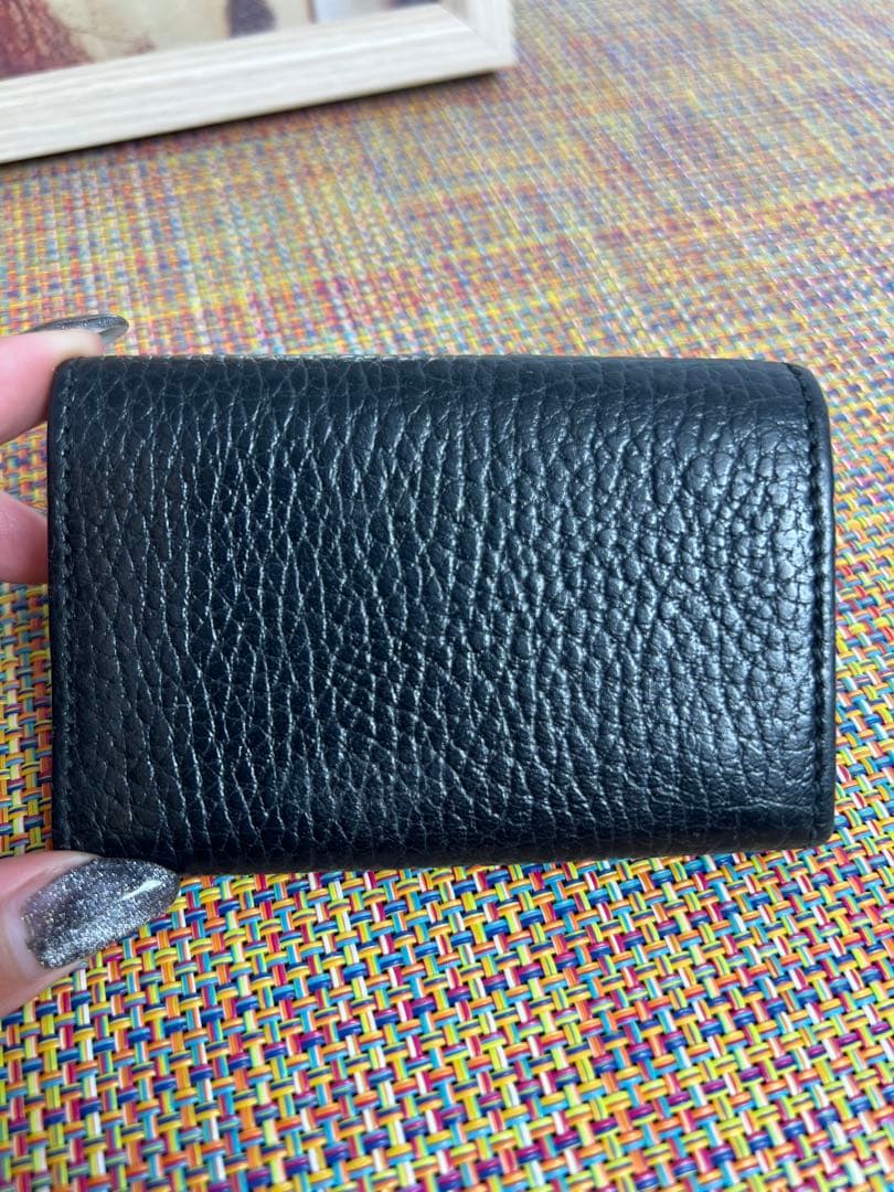 ✨美品✨ GUCCI グッチ　GGマーモント　6連キーケース　ブラックレザー