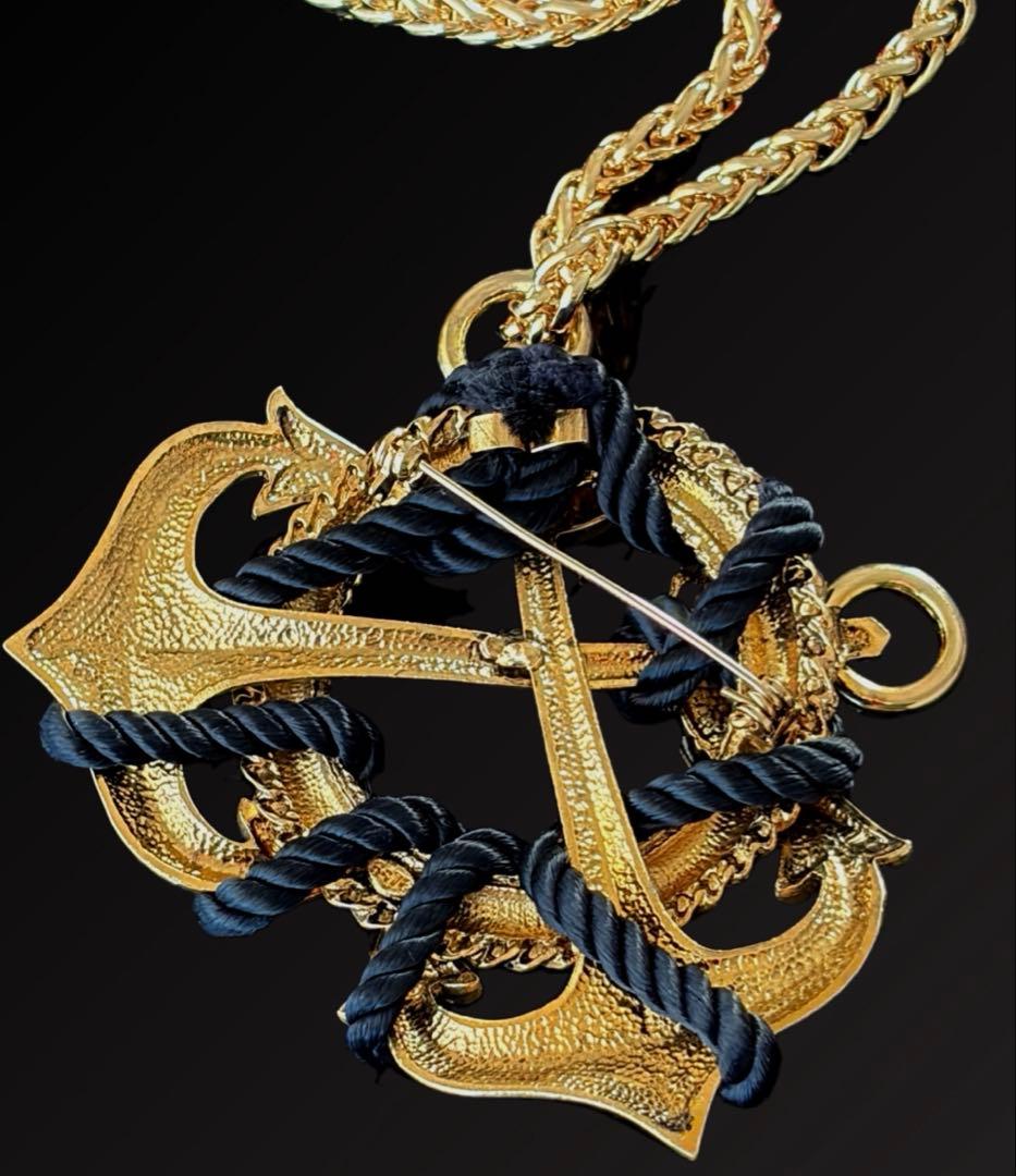 ヨーロッパ製　大ぶりヴィンテージ 2wayネックレスB304