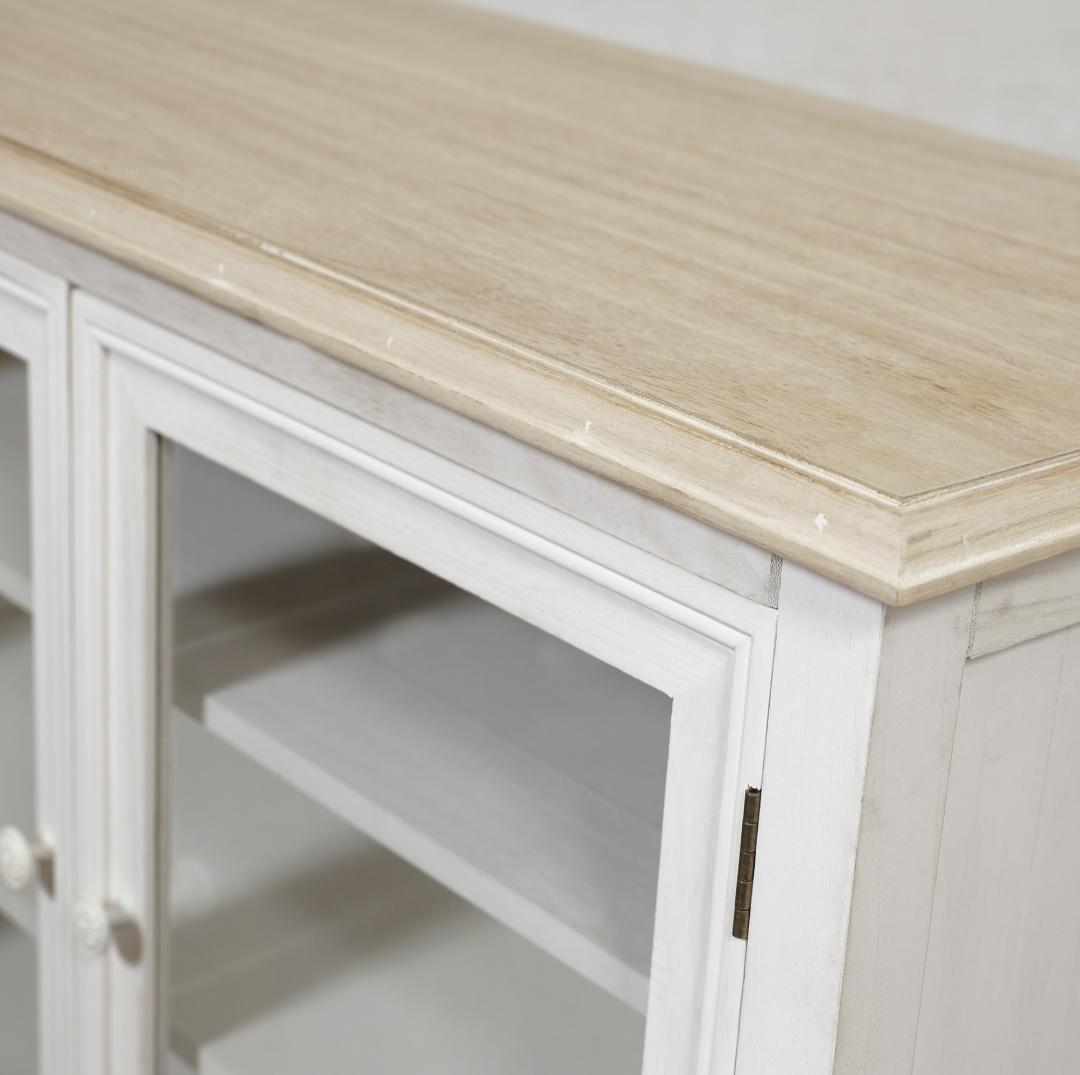 あちゃ　引き取り限定　アンティーク調　キャビネット　食器棚　シャビー