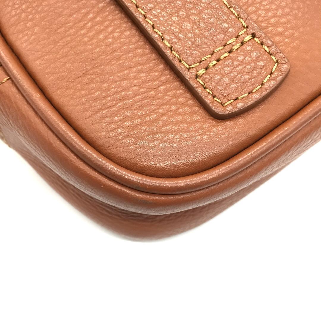 ラシット ショルダーバッグ カメラバッグ レザー ブラウン 茶色 複数ポケット