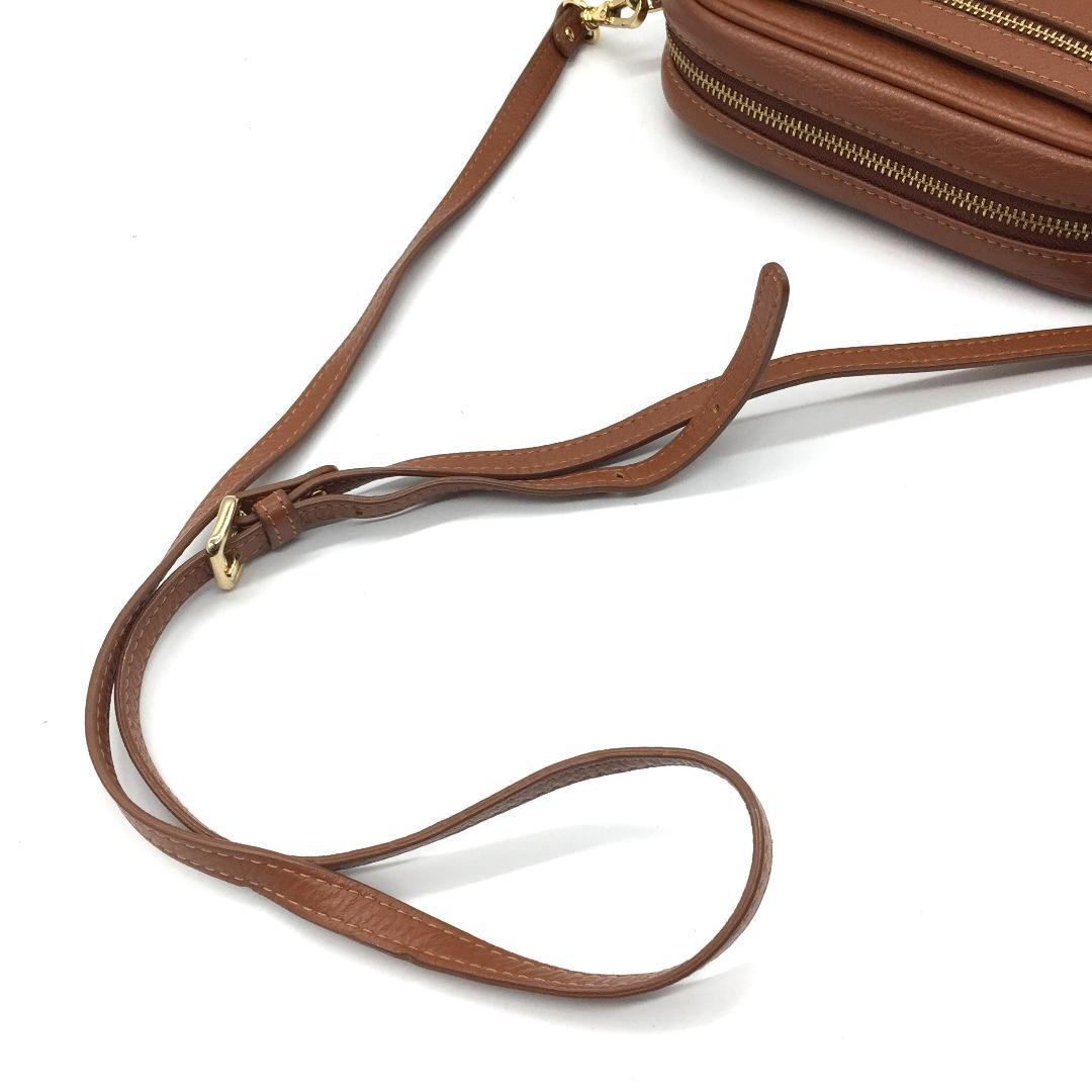 ラシット ショルダーバッグ カメラバッグ レザー ブラウン 茶色 複数ポケット