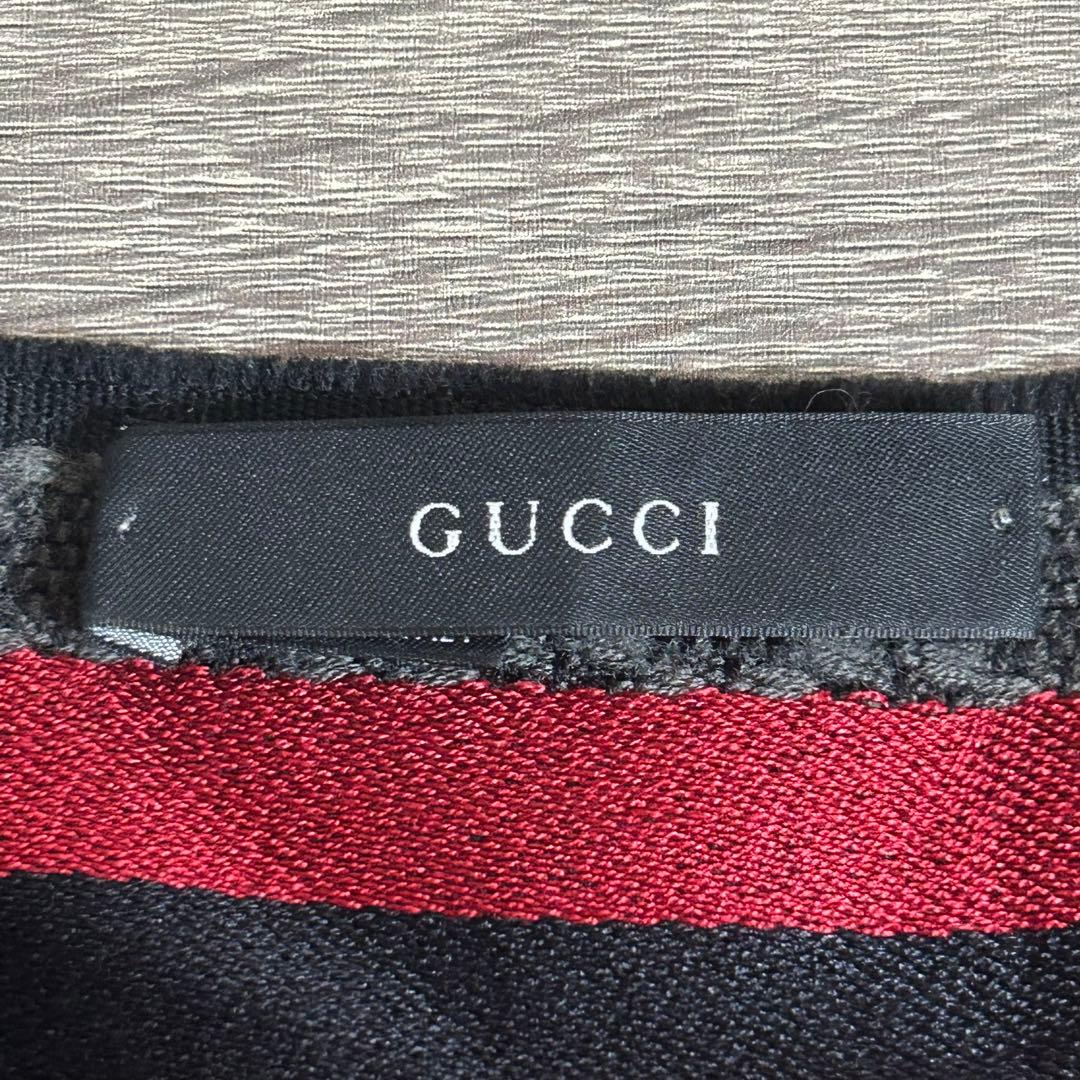 高級✨️ GUCCI マフラー ラナウール セタシルク イタリア製 モノトーン