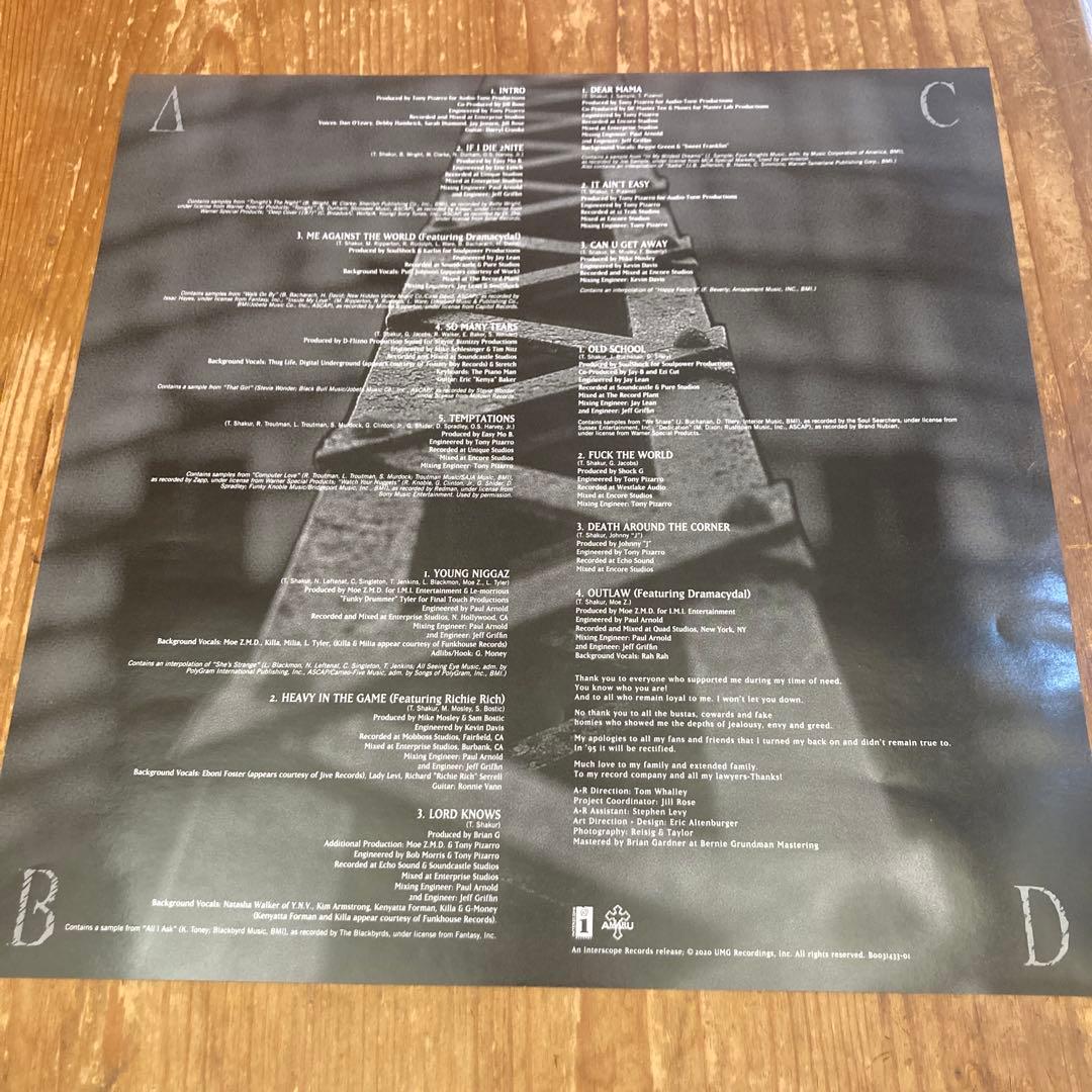 2PAC ME AGAINST THE WORLD LPレコード USオリジナル