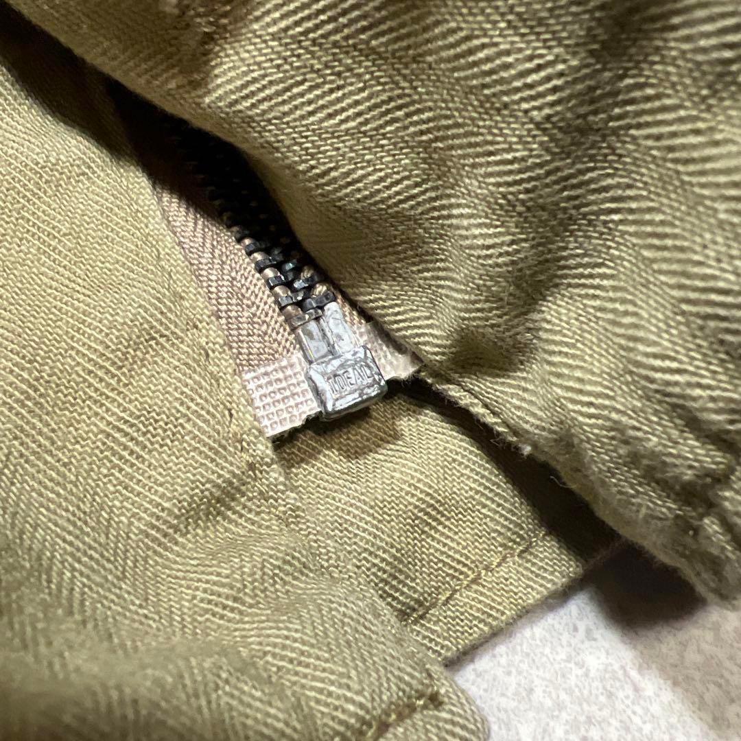 希少 HOUSTON ヒューストン USN デッキジャケット 綿36 カーキ